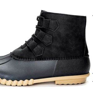DKSUKO Women's Duck Boots Lace Up Waterproof 7 us